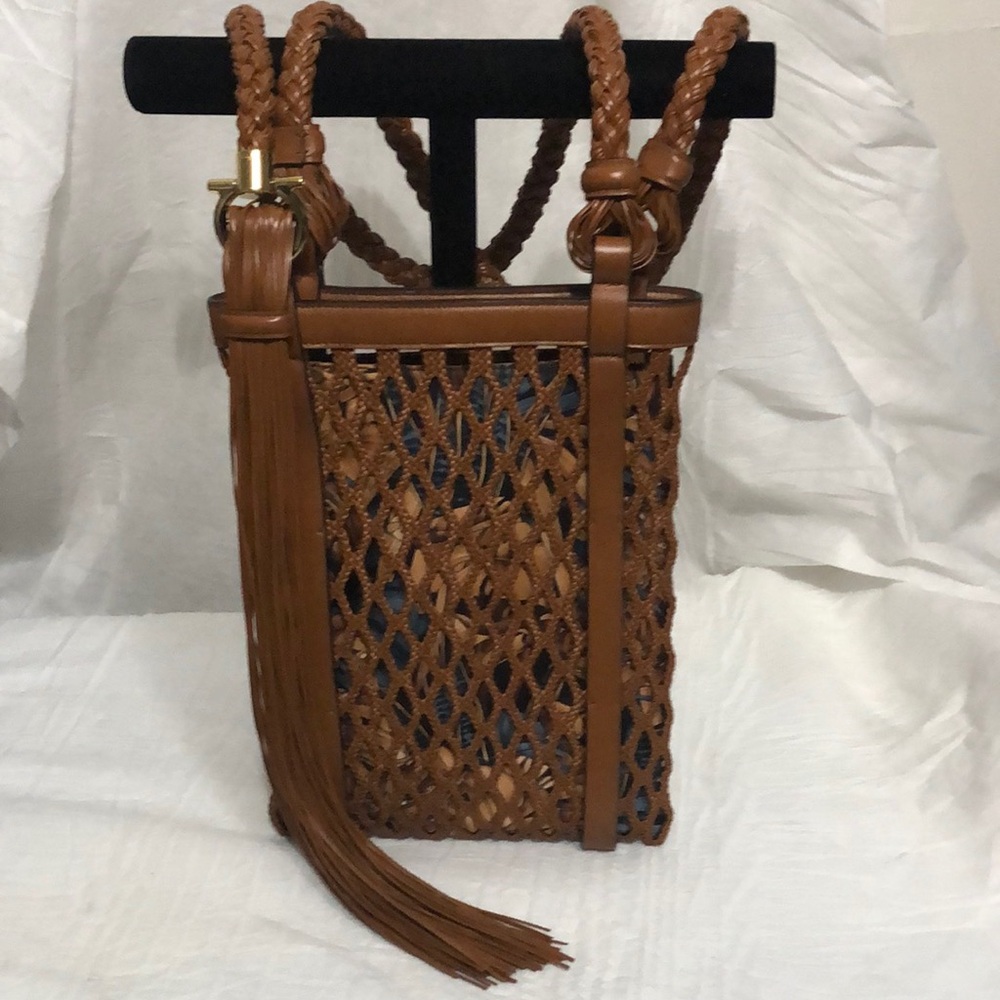 Salvatore Ferragamo RARE Woven Leather Shoulder Bag